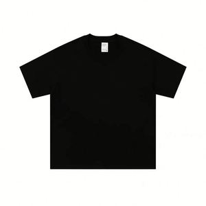 เสื้อยืดผู้ชายผ้าฝ้าย 100% 300GSM แบบสั่งทำพิเศษ ทรงวินเทจ ทรงบ็อกซี่  เสื้อยืดผู้หญิงแบบเรียบง่าย สีดำ ขายส่ง - Product Image 3