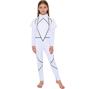 Combinaison blanche Carly pour filles, costume de cosplay Stranger Things, tenue de série télévisée pour enfants - Product Image 1