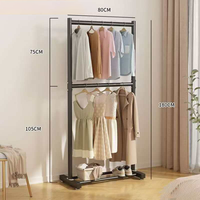 Porte-vêtements en gros, support d'affichage multifonctionnel pour vêtements, nouveau design, support d'affichage pour vêtements, support de vêtements