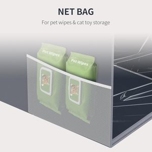 Enclos pour litière de <span class=keywords><strong>chat</strong></span>, protection contre les éclaboussures, pliable, imperméable, avec tapis en PVC amovible pour chats d'intérieur - Product Image 5