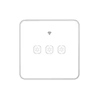 Interruptor de luz táctil de 1 / 2 / 3 entradas, Control remoto inalámbrico por voz, Tuya, Alexa, UE y Reino Unido, WiFi, sin interruptor inteligente neutro