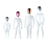 Maniquíes de Cuerpo Completo para Tiendas de Ropa, Niños y Mujeres, Maniquíes Blancos Brillantes para Exhibición de Ropa Infantil