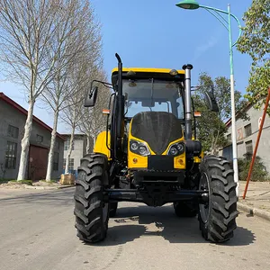 Tractores compactos de agricultura 4WD, 130 caballos de fuerza, precio QLN 130 HP, volante, Tractor agrícola en el país