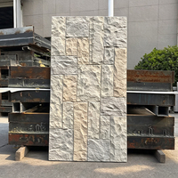 Pierre artificielle PU à joint sans soudure, 1200*600mm, effet pierre empilée, disponible pour l'intérieur et l'extérieur, pierre de culture PU