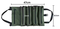 Poignée réglable Caractéristique roulante Multi-usages Étanche Électricien Matériel Kit de Rangement Roll-Up Outil Organisateur Sac