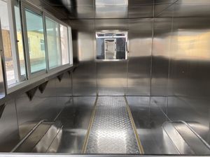 Concession Mobile Truck <b>Builder</b> Commercial Food Business Outdoor Terrace Truck Stainless Wall Inside Vendor Trailer - Product Image 4