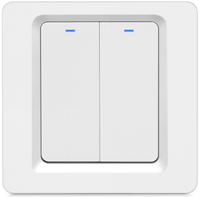 Interrupteur intelligent WiFi Andeli à bouton-poussoir, norme européenne 10A 600W, verre trempé, compatible avec Tuya Alexa Google Home