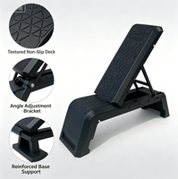 Banco de Pesas Ajustable y Plegable Unisex para Fitness, Plataforma de Entrenamiento Multiusos Inclinable de Plástico para Ejercicios en Casa de Cuerpo Completo