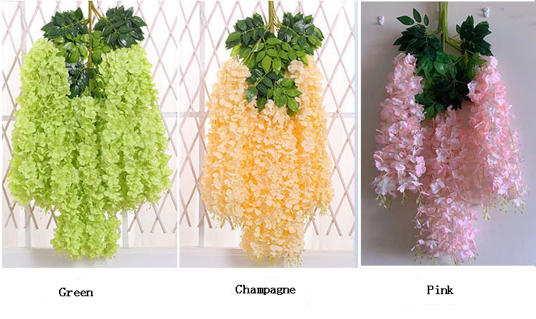 สีเขียว, แชมเปญ, สีชมพู