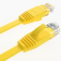 Cable de Red UTP Cat6 de Shenzhen D-sunty para Internet de Alta Velocidad, Cable Plano para Hogar y Oficina, Amarillo, IPTV y WiFi para Umidigi