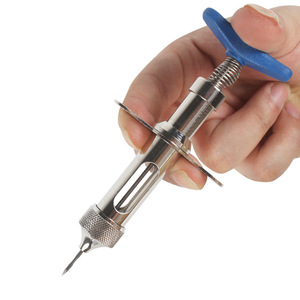 Aguja para vacunación de varicela, aguja doble, inyector de vacunación continua, jeringa veterinaria reutilizable de 2,5 ml para aves - Product Image 2