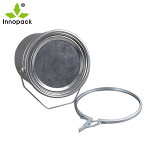 Seau métallique de <span class=keywords><strong>10</strong></span> <span class=keywords><strong>litres</strong></span> / Bidon en fer / Baril en acier avec couvercle à anneau de verrouillage - Product Image 3
