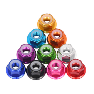 Écrou de blocage hexagonal en alliage d'aluminium M2-M8 avec anneau en nylon coloré pour réparation DIY - Product Image 3