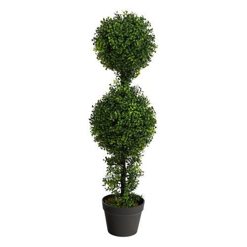 Home Office Decoration Green Plant Artificial Boxwood Double Ball Topiary Artificial Tree Topiary Potted Tree