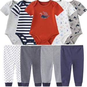 All'ingrosso tuta in cotone per neonato in puro cotone Set di abbigliamento per neonato 9 pezzi tutina di alta qualità <span class=keywords><strong>vestiti</strong></span> <span class=keywords><strong>estivi</strong></span> per bambini - Product Image 4