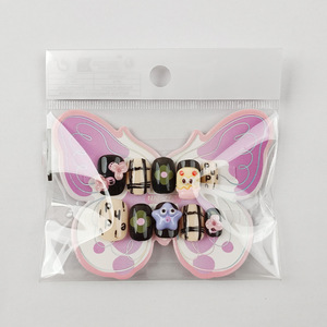 10 Pièces Grandes Faux Ongles Adhésifs pour Enfants, Motifs Mignons Fleurs et Étoiles, Autocollants pour Ongles pour Enfants de 10 à 18 Ans - Product Image 5