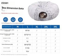 Lit pour animaux de compagnie multifonctionnel 3-en-1, tunnel et nid pour chat et chien, nid pour animaux de compagnie pliable en peluche longue et chaude, fourni par l'usine