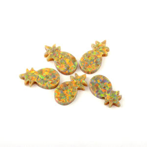 Pierre d'<span class=keywords><strong>opale</strong></span> <span class=keywords><strong>ananas</strong></span> synthétique de couleur jaune OP46, prix d'usine en Chine, pierre d'<span class=keywords><strong>opale</strong></span> <span class=keywords><strong>ananas</strong></span> à trou complet, breloques en <span class=keywords><strong>opale</strong></span> - Product Image 3