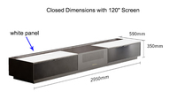 Meuble TV laser intelligent 100 pouces avec écran de projection ALR UST, meuble de projecteur UST intelligent, meuble TV laser invisible