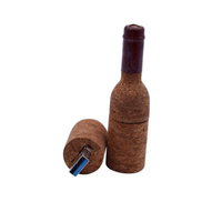 Botella de vino tinto grabada con logotipo personalizado Unidad flash USB de corcho de madera creativa 2GB/2.016GB/32GB/64GB Garantía de 3 años de alta velocidad Nuevo