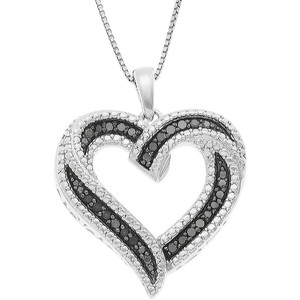 Collar con Colgante de Corazón Irregular para Mujer, Joyería de Moda con Corazón Curvo de Dos Tonos - Product Image 1