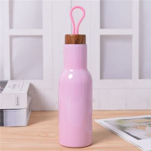 500ml 16oz Outdoor Sports Easy to Carry Cup 304Stainless Steel Vacuum Insulated Bottle <b>Double</b> <b>Wall</b> Water <b>Mug</b> with Leak-proof Lid - Product Image 1
