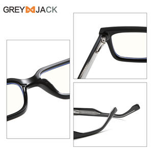 Monture de lunettes optiques gris Jack TR90, monture complète surdimensionnée, protection anti-lumière bleue, unisexe K027OP - Product Image 3