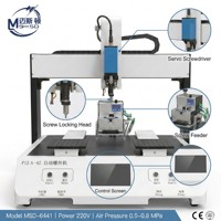 Machine de serrage automatique de vis à servo, robot d'assemblage de fixations de bureau 4 axes à double station, alimentateur de vis, moteur à roulement élevé
