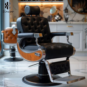 Professional Barber <b>Chair</b> Salon Hydraulic Pump Modern Classic <b>Reclining</b> Luxury <b>Black</b> Metal 360 Degree Swivel Barber Shop - Product Image 6