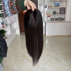 Cabello Humano Ruso Virgen 100% Natural, Crudo, YF-2301 # Extensión de Cabello Natural Color 5*6 Liso, 130% de Densidad, Base Mono - Product Image 4