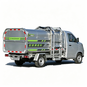Camion poubelle à chargement latéral Dongfeng New Energy 4m3, camion de voirie électrique pur avec élévateur de conteneurs - Product Image 2