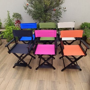 Silla de Director Plegable de Madera Maciza, Estilo Moderno y Minimalista, con Respaldo de Lona, para Campismo, Maquillaje, Fotografía y Accesorios - Product Image 3