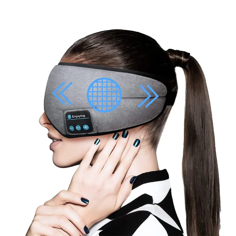 Aggiornamento delle cuffie con maschera per gli occhi per dormire Bluetooth da viaggio con musica lavabile con altoparlanti Bluetooth 5.0 incorporati