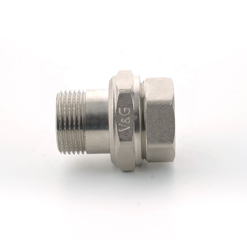 VG Brand 1/2 - 2 inch Brass Straight Union Pipe Fitting with O-ring