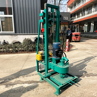 Foreuse de puits d'eau électrique portable compacte 50M-100m avec boîte de vitesses, mini machine de forage rotative 220V