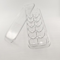 Porte-œufs pour réfrigérateur, 12 emplacements, empilable, en PET transparent, avec couvercle, sans BPA, organisateur compact pour réfrigérateur, OEM