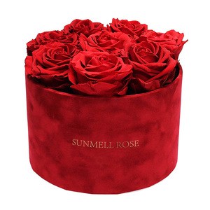 Manufacturer Velvet <strong>Flower</strong> Packaging Box <strong>Flower</strong> Box With Logo Custom Printed Round <strong>Boxes</strong> for <strong>Flowers</strong> - Product Image 2