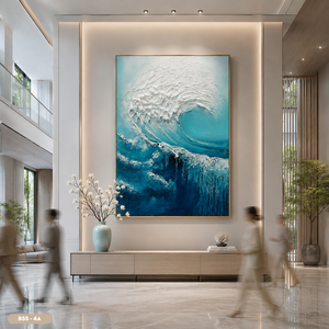 Fabricante Vietnamita de Arte Mural Abstracto Moderno en Vidrio, Pintura Decorativa de Vidrio Templado de Lujo, OEM, ODM, Marca Privada - Product Image 2