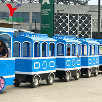 Train sans rails Big Blue pour centre commercial en Chine, train électrique pour enfants, manèges d'amusement en plein air, ventes chaudes en Chine