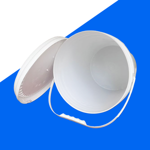 Seau en plastique de 17 litres à prix avantageux, bac de rangement en plastique avec couvercle, étanche, rond, avec poignée - Product Image 4