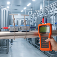 DLTEREN High Precision DN25-DN100 Clamp-On Handheld Portable Gas Flowmeter RS232 Variable Area OEM DTI-200H Metal 1 Year