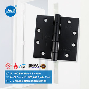 Bisagra de Puerta de Acero Inoxidable con Rodamiento de Bolas, Negra Mate, con Certificación UL, Resistente al Fuego Grado 2 ANSI BHMA - Product Image 1