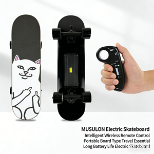 Patineta Eléctrica MUSULON de Cuatro Ruedas, Doble Rocker, Control Remoto, Doble Kick-Tail, Motor Dual, 40 km/h, 80 cm, Dispositivo de Movilidad S - Product Image 3