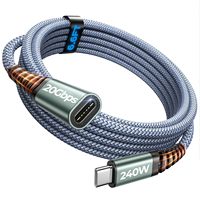Cable de Extensión USB C LISEN con PD de 240W y Transferencia de Datos de 20Gbps para MacBook, iPad Pro, Galaxy S25 Hub y Accesorios PSVR2