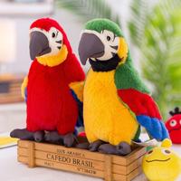 Ornement d'oiseau en peluche ara en gros jouet de simulation pondéré et cadeau d'anniversaire de fête des enfants pour les filles rempli de coton PP
