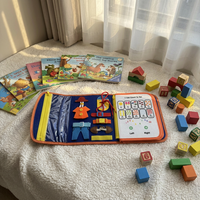 Tableau d'activités éducatif en feutre Montessori, jouets sensoriels pour tout-petits, pratique de la motricité fine, livre préscolaire