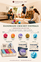 Ballon de Hacky Sack Classique en Crochet Fait Main Personnalisé pour Jonglage Freestyle et Jeux Sportifs en Plein Air – Vente en Gros