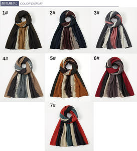 Vente en gros d'usine d'hijabs d'été longs plissés en jersey côtelé froissé polyester pour femmes adultes à la mode - Product Image 6