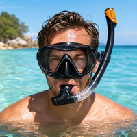 Ensemble de plongée OEM pour adultes : Masque panoramique anti-buée avec tuba à embout sec pour femmes, idéal pour la natation et les vacances à la plage