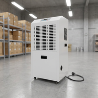 Deshumidificador Comercial Portátil Eléctrico de 138L, Gabinete Metálico, Ruedas, Construcción Resistente, Doble Voltaje